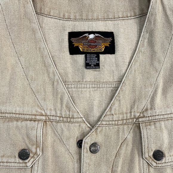 Harley Davidson canvas motorcycle riding vest - Picture 7 of 7